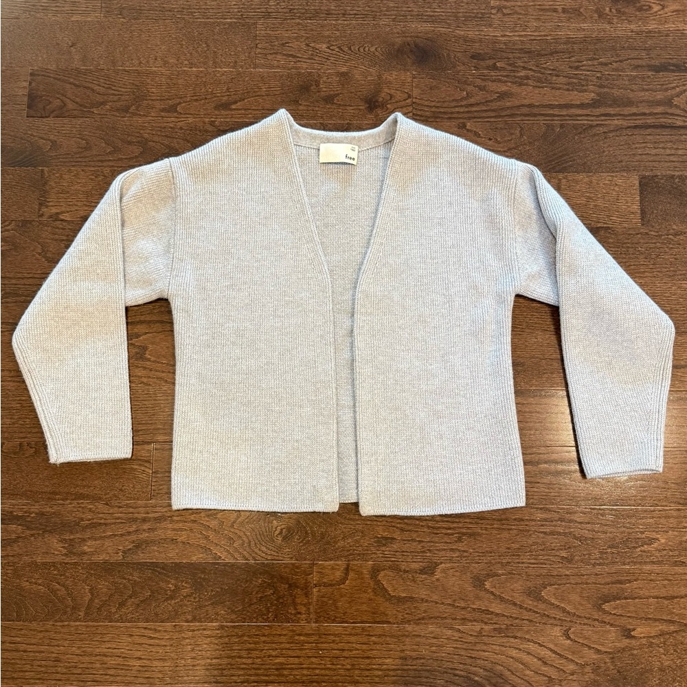 Aritzia Wilfred Free Oversized Cardigan - Lt Gray/Lilac, Size XXS